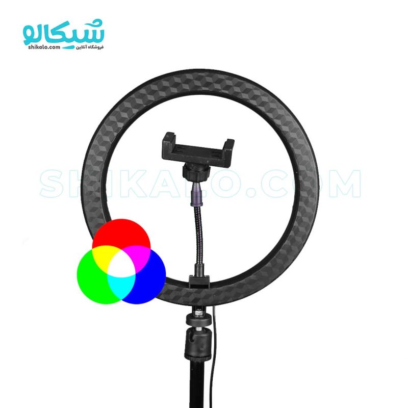 رینگ لایت مدل MJ33-RGB به همراه پایه - Image 6