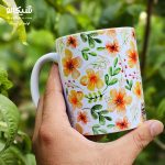 ماگ پترن طرح گل نارنجی