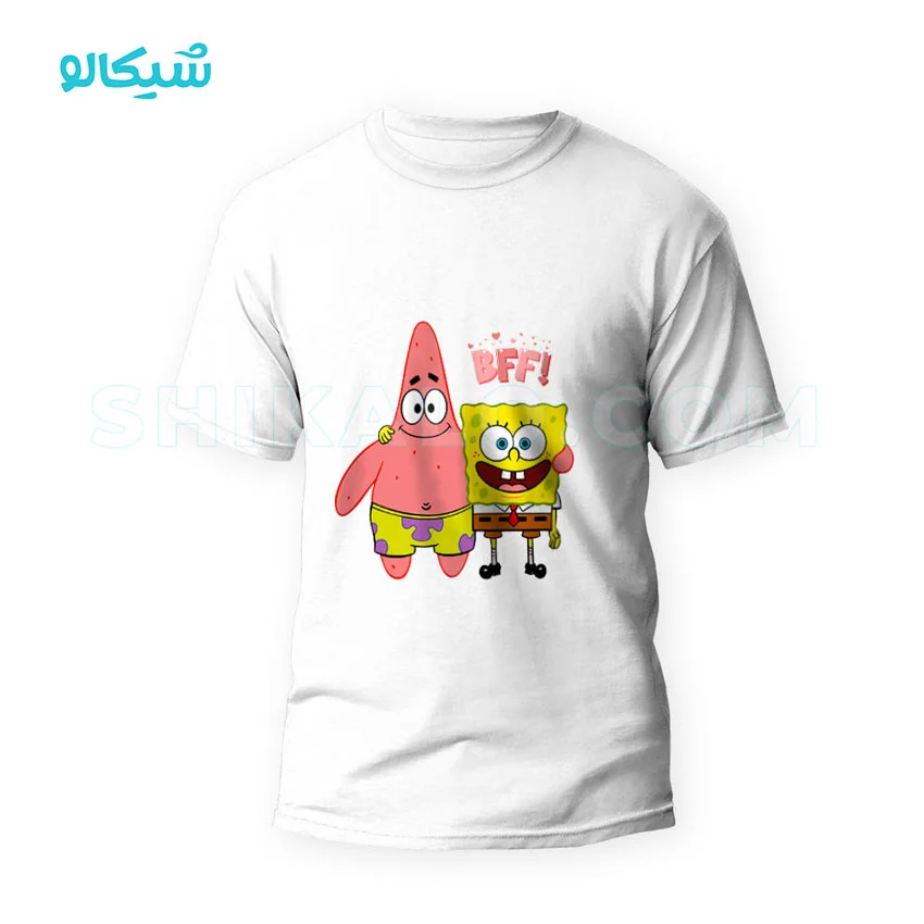 تیشرت طرح پاتریک و باب اسفنجی