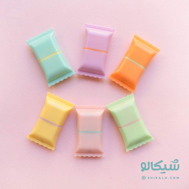 هایلایتر پاستیلی شش رنگ شکلاتی