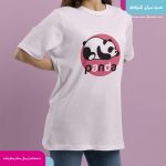 تیشرت طرح پاندا زمینه صورتی - Image 4