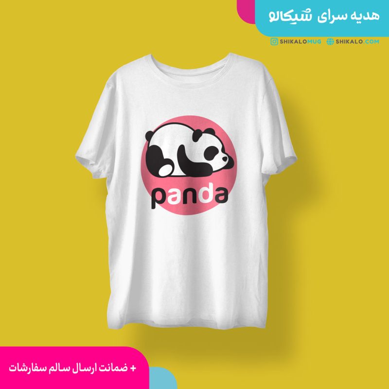 تیشرت طرح پاندا زمینه صورتی - Image 3