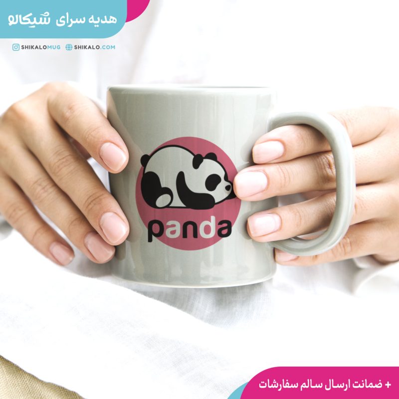 ماگ طرح پاندا زمینه صورتی - Image 2