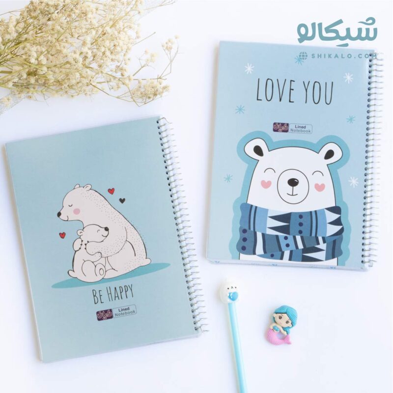 دفتر مشق 100 برگ آبی حیوانات
