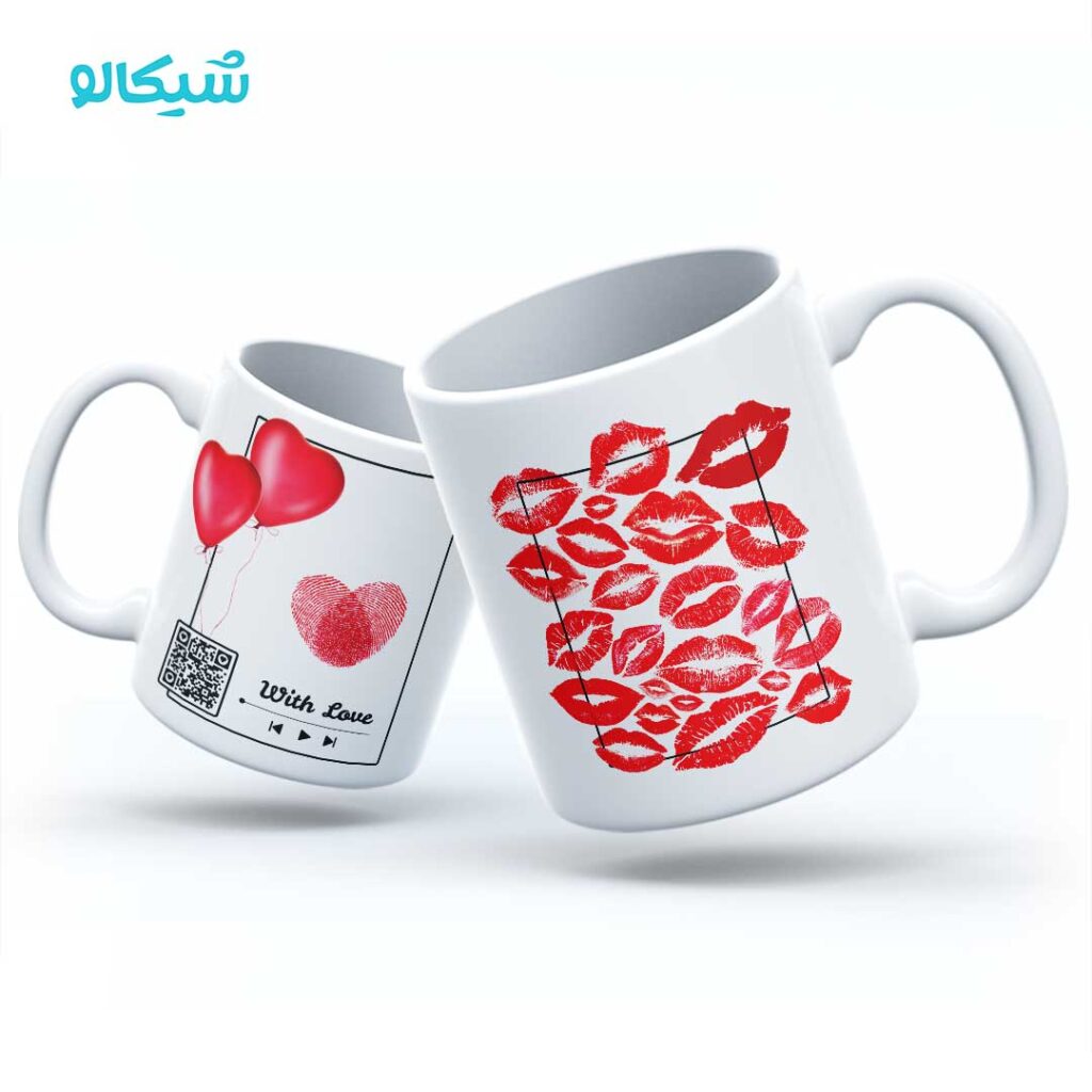 ماگ طرح اثر انگشت و لب