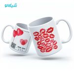 ماگ طرح اثر انگشت و لب