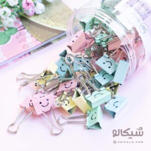 گیره دوبل فلزی طرح لبخند