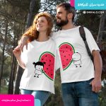 تیشرت ست یلدا طرح قلب هنداونه ای - Image 4