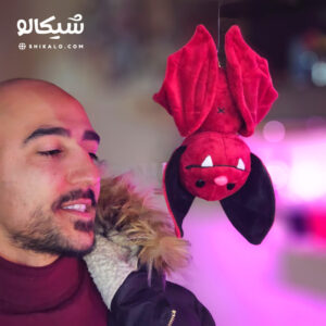 عروسک خفاش قرمز و مشکی