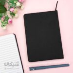 دفتر خط دار مشکی کوچک
