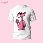 تیشرت طرح پلنگ صورتی کاراکتر گنگ