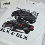 تیشرت شوتی طرح پژو 405 و پارس مشکی - Image 4