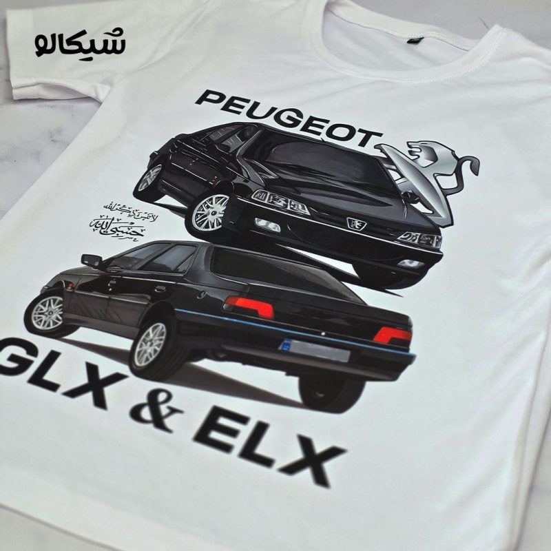 تیشرت شوتی طرح پژو 405 و پارس مشکی - Image 4