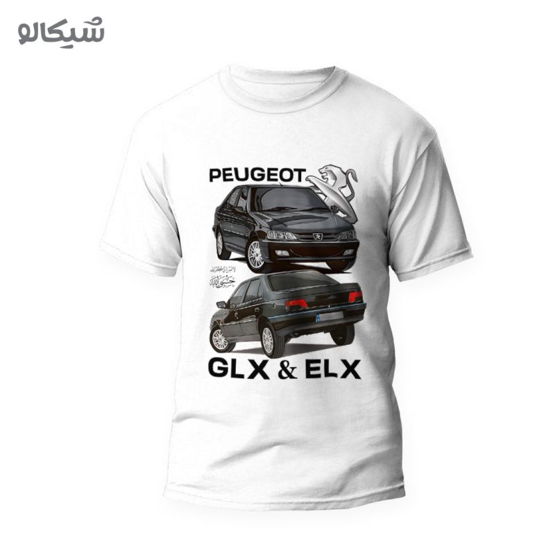 تیشرت شوتی طرح پژو 405 و پارس مشکی - Image 1