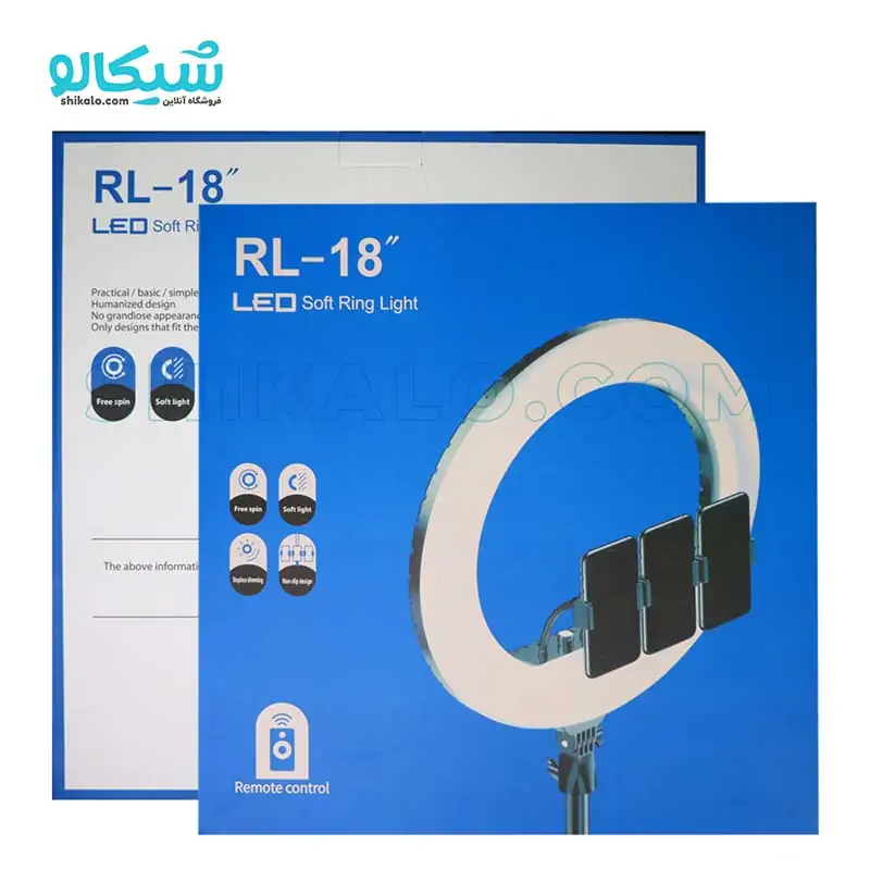 رینگ لایت مدل RL-18 با پایه - تصویر 4