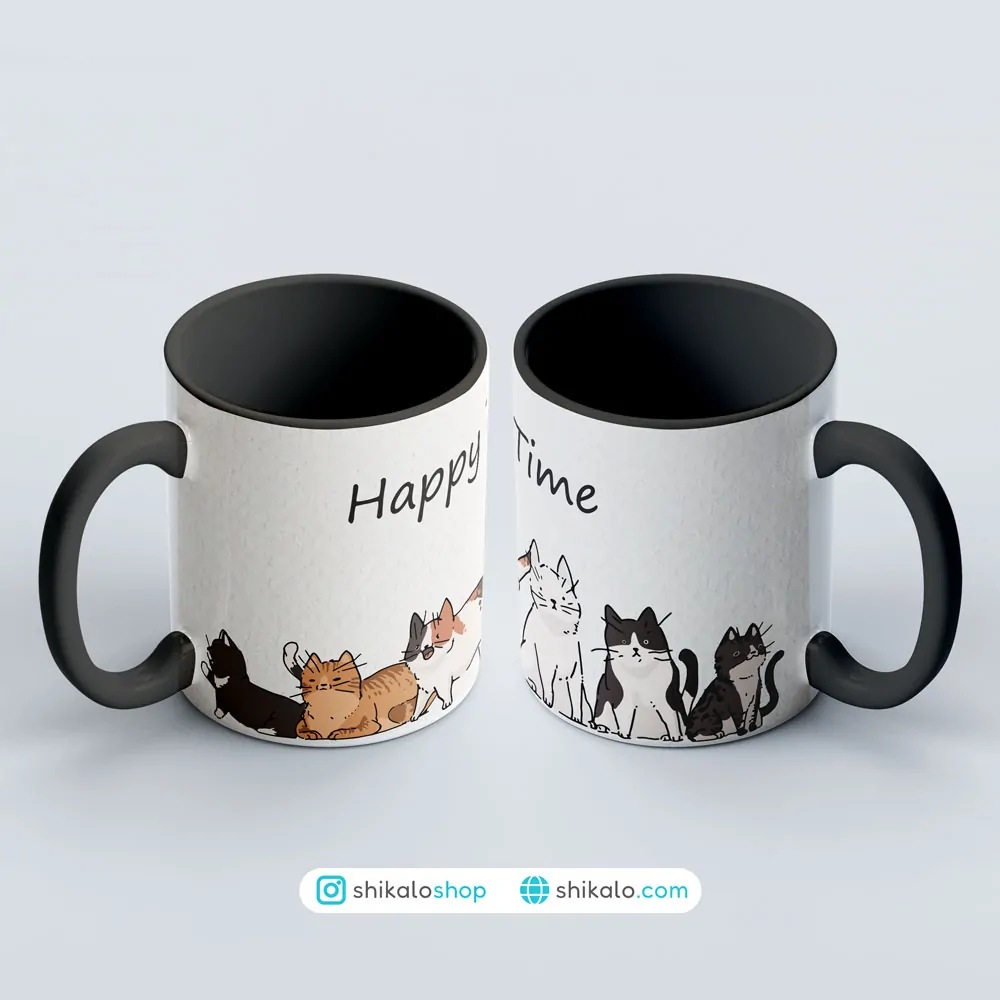 ماگ پترن گربه 2 2 ماگ طرح گربه