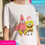 تیشرت طرح پاتریک و باب اسفنجی