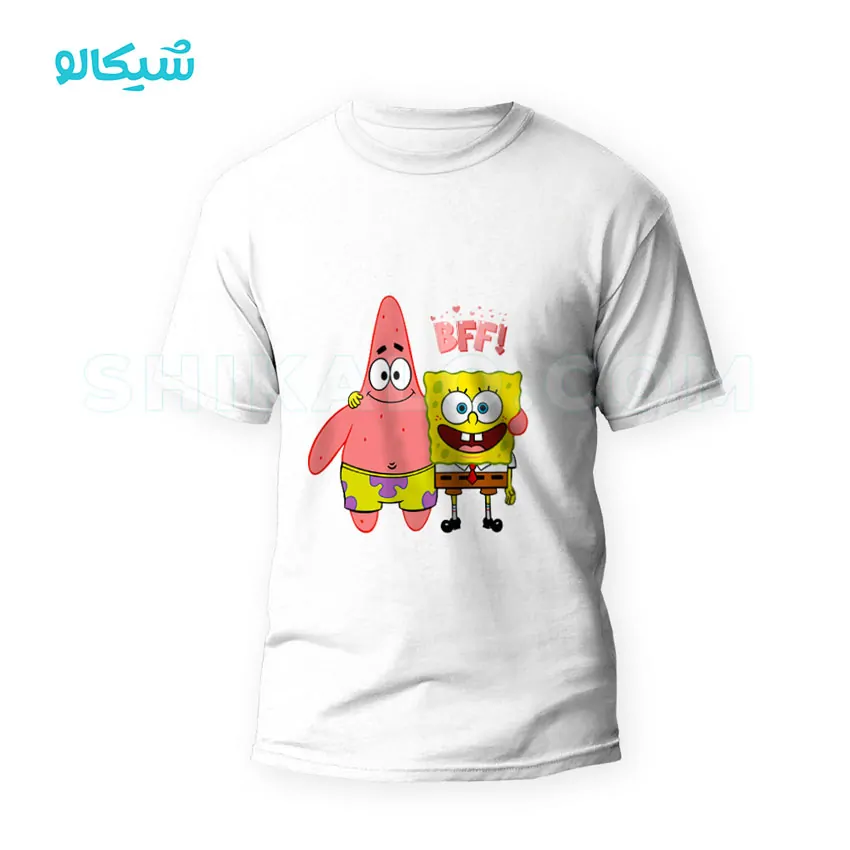 تیشرت طرح پاتریک و باب اسفنجی