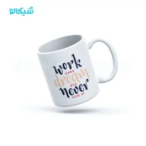 ماگ مینیمال طرح Never give up