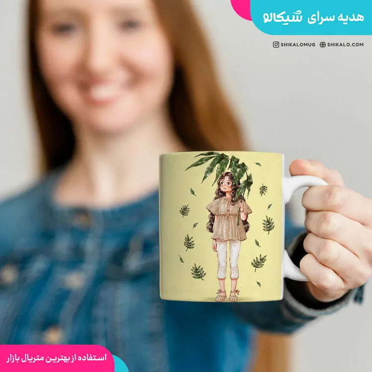 ماگ طرح دختر بهاری 3 ماگ طرح دختر بهاری