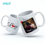 ماگ عاشقانه طرح دوستت دارم