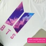 تیشرت طرح بی تی اس bts