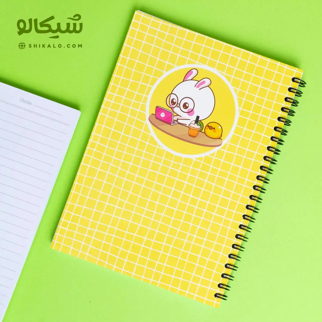 دفتر خط دار جلد شطرنجی بامزه - تصویر 4