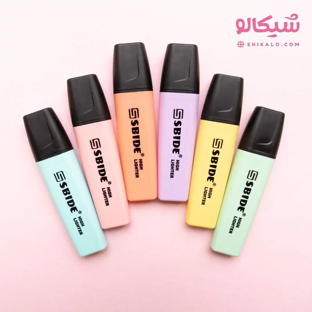هایلایتر پاستیلی شش رنگ Sbide هایلایتر پاستیلی شش رنگ Sbide