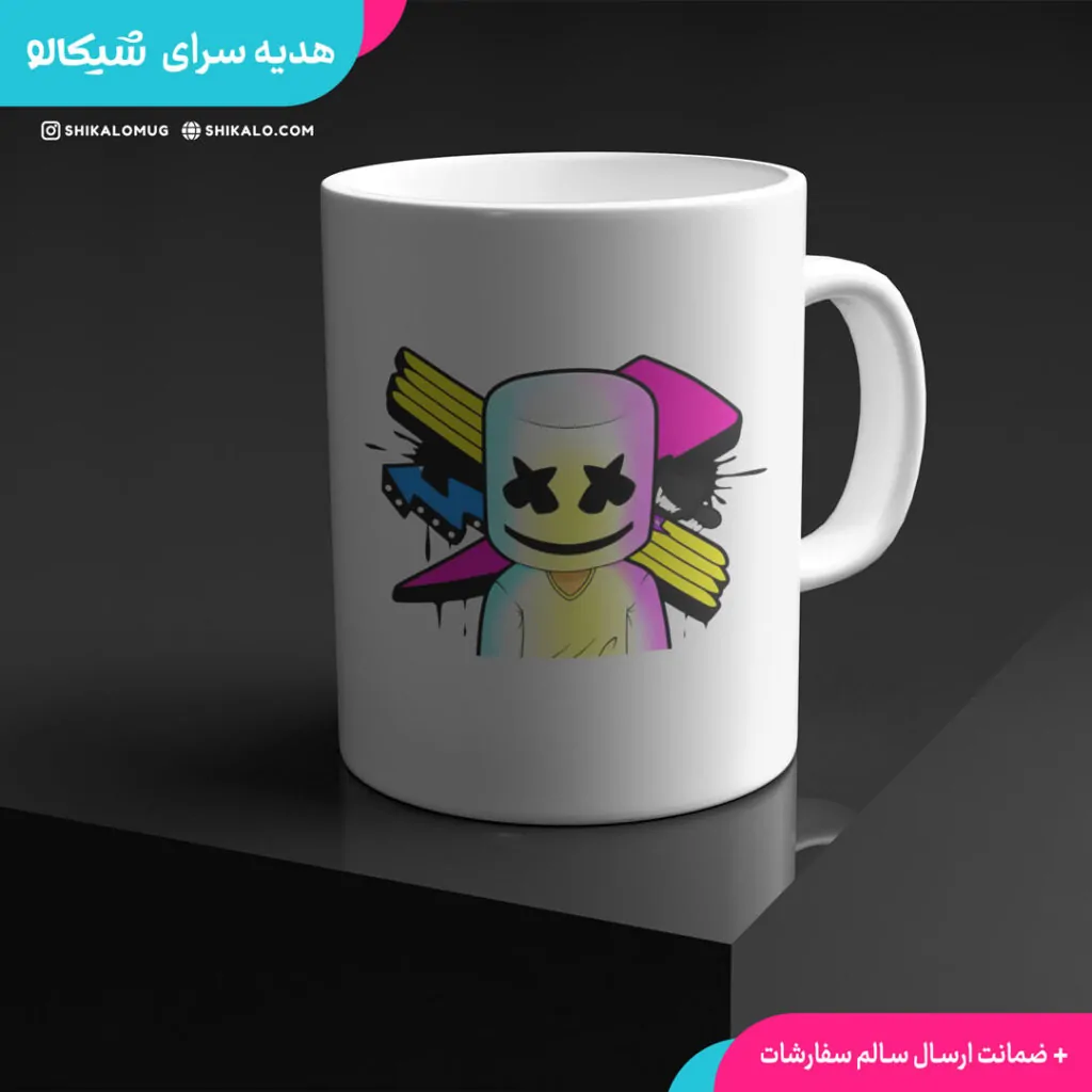 ماگ طرح مارشمالو رنگی 2 ماگ طرح مارشمالو رنگی2
