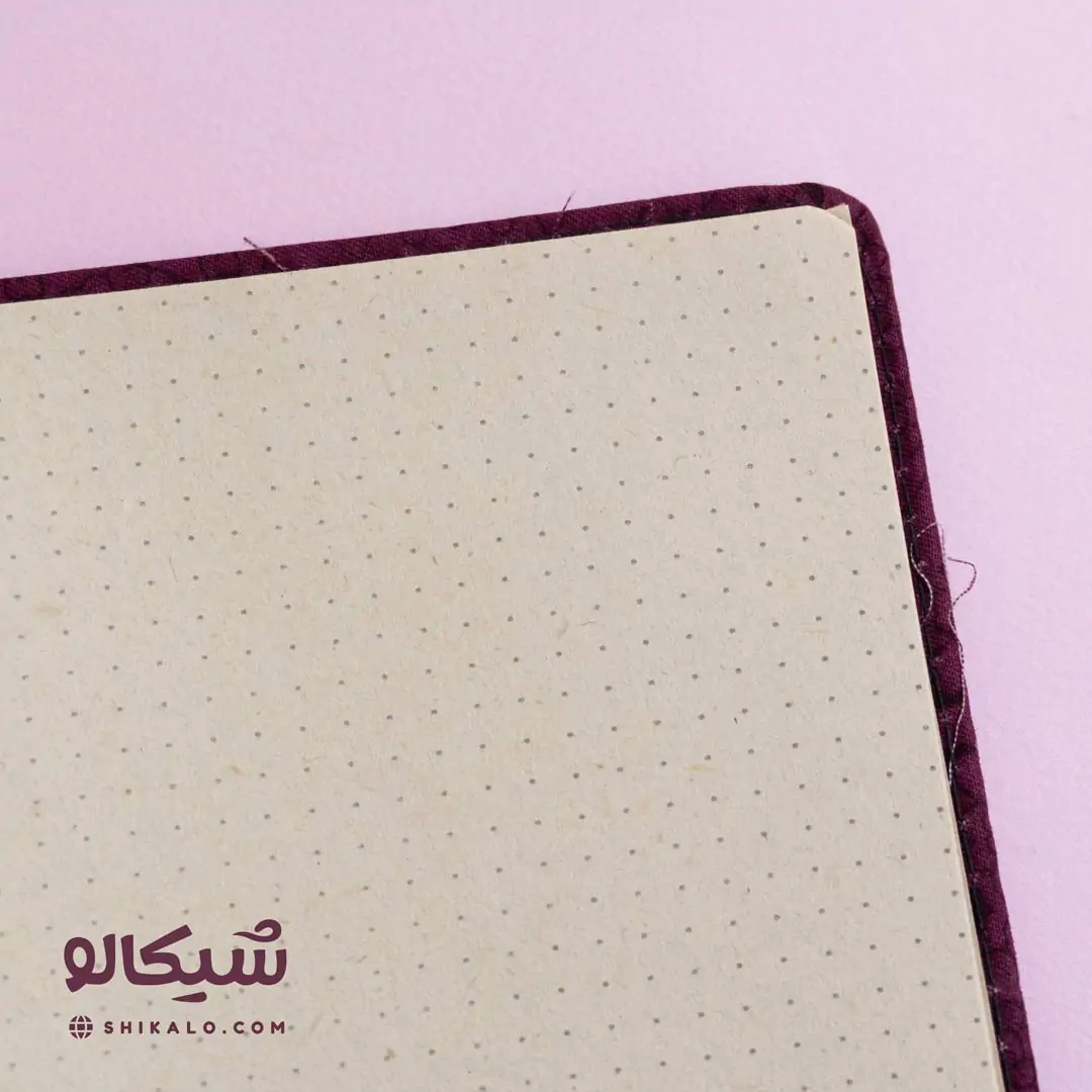 دفتر نقطه ای بنفش کش دار 2 دفتر نقطه ای بنفش کش دار