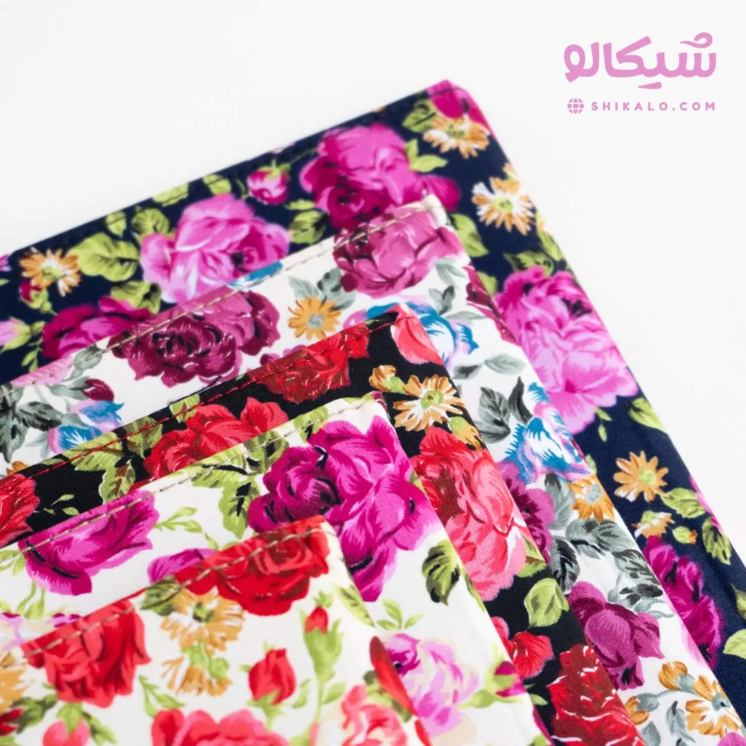 دفتر نقطه ای گل گلی کش دار 2 دفتر نقطه ای گل گلی