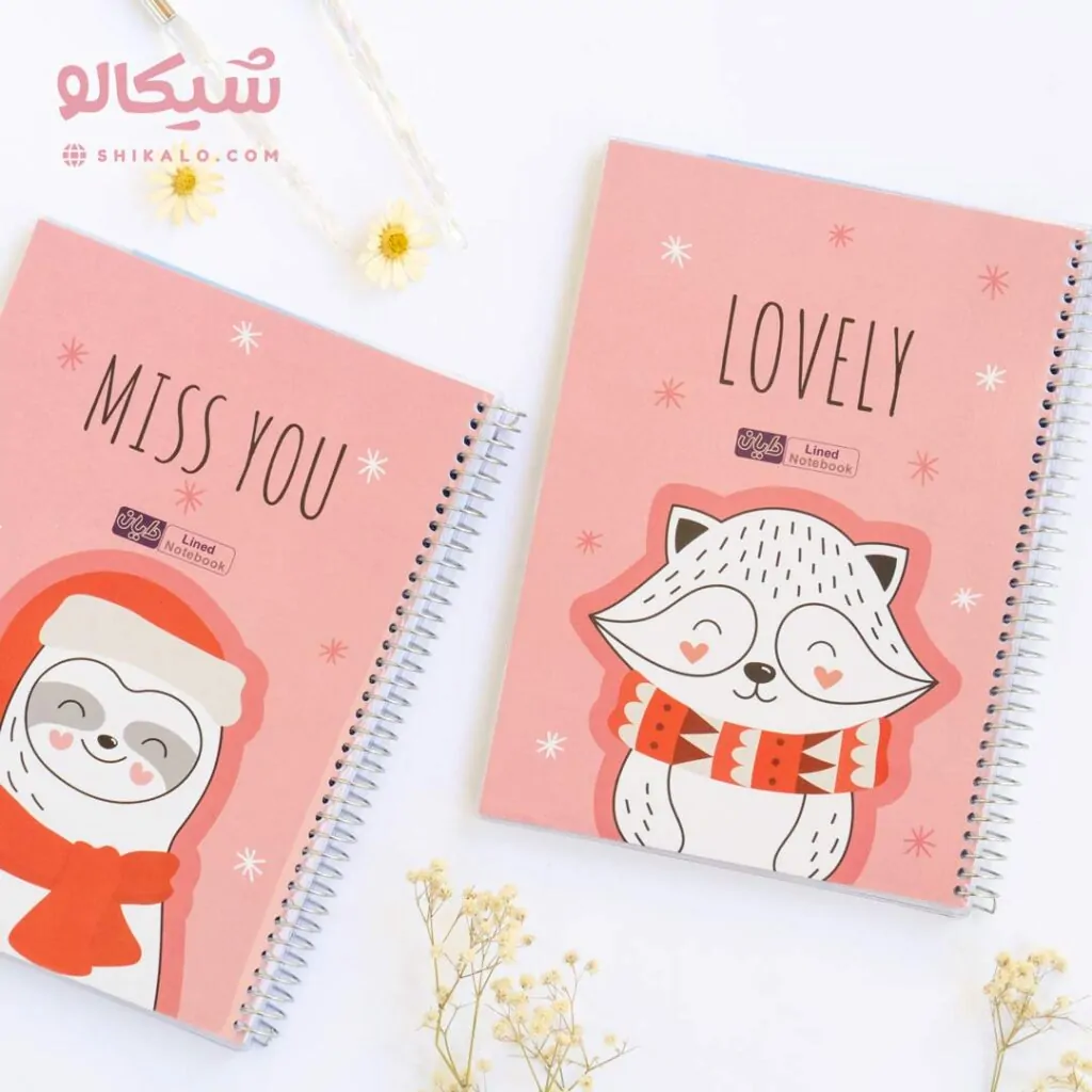 دفتر مشق 100 برگ صورتی حیوانات