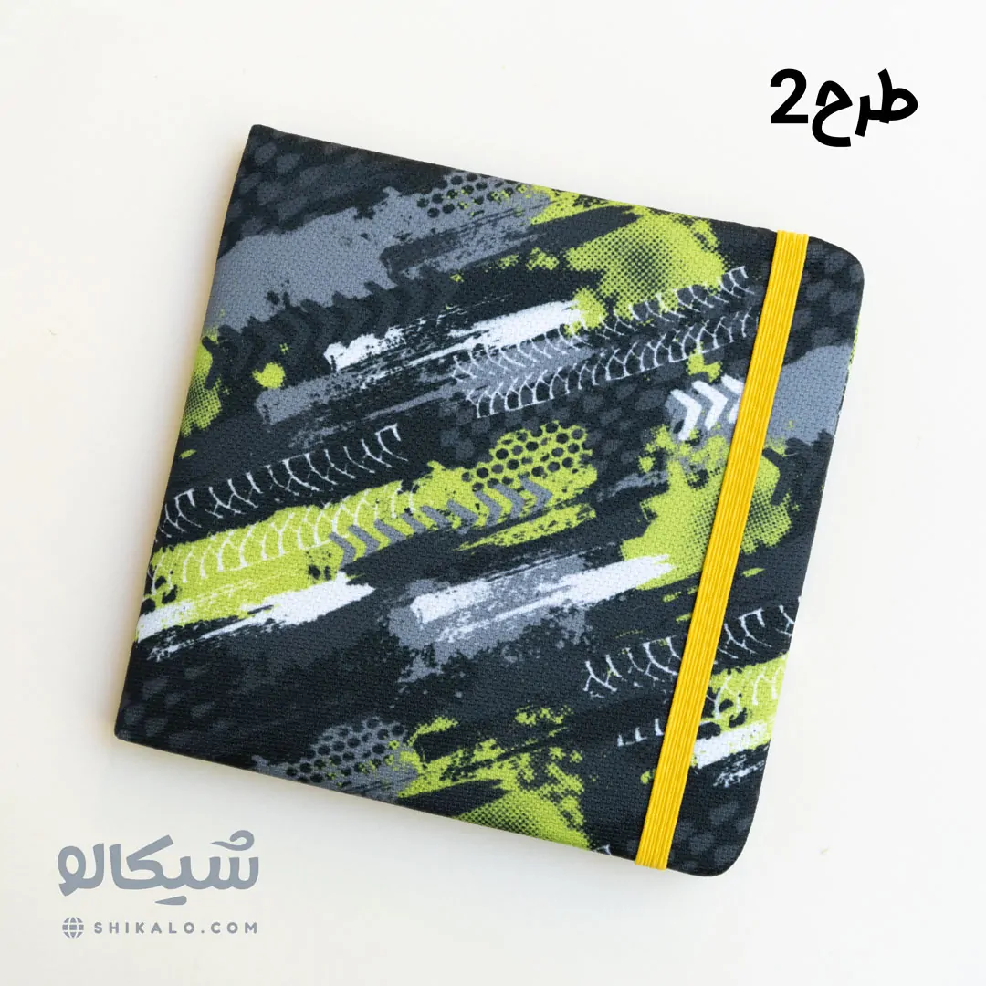 دفتر پارچه ای مربعی کش دار