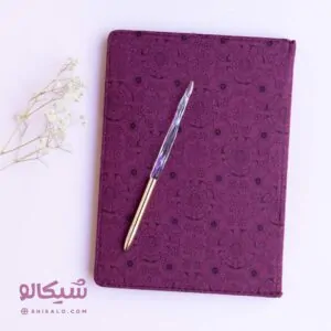 دفتر نقطه ای بنفش کش دار