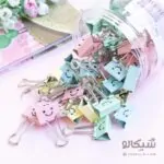 گیره دوبل فلزی طرح لبخند