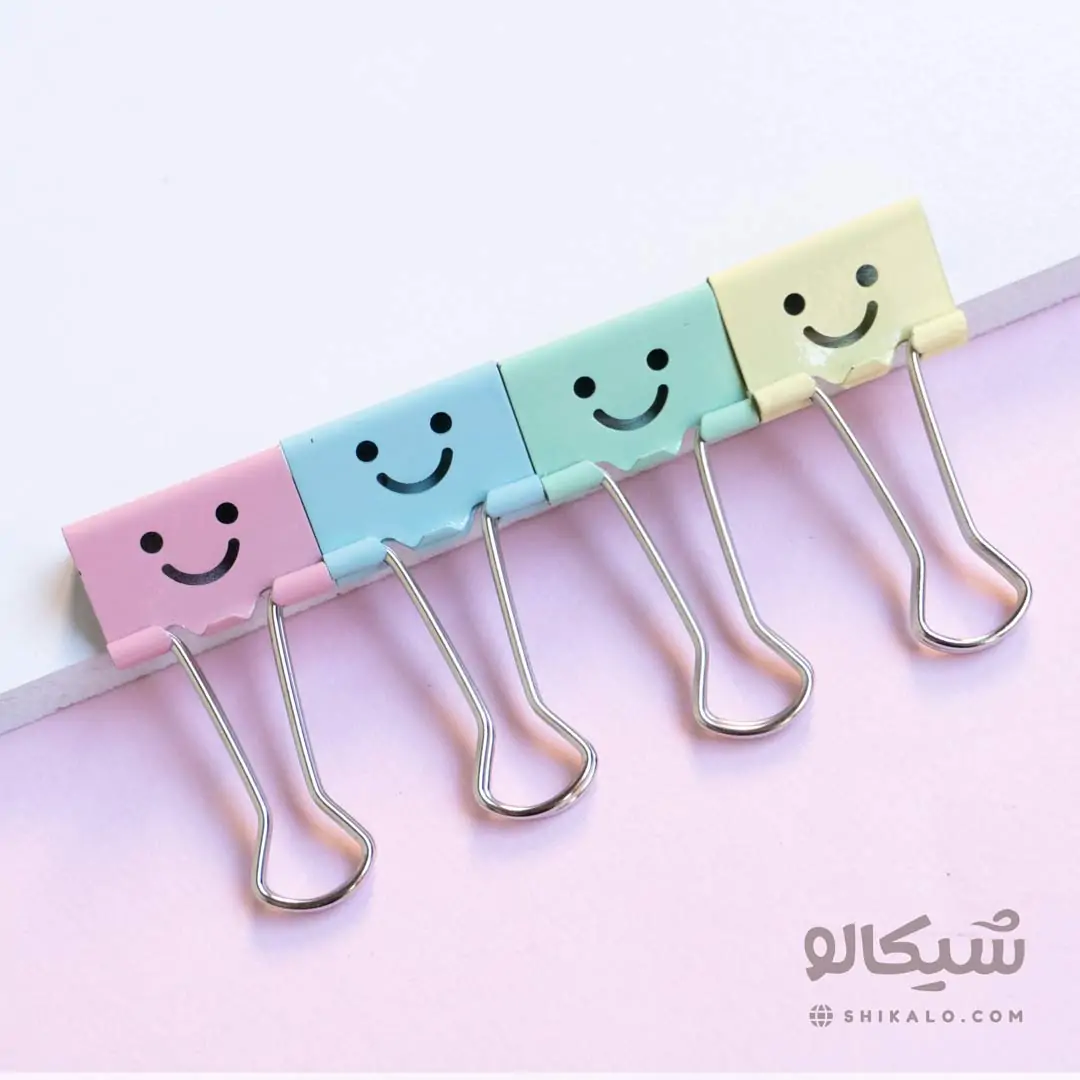 گیره دوبل فلزی طرح لبخند بسته 8 تایی 2 گیره دوبل فلزی طرح لبخند