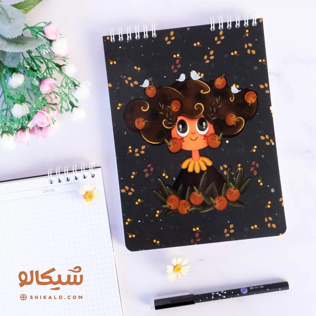 دفتر شطرنجی دخترپرتقالی