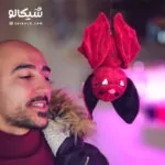 عروسک خفاش قرمز و مشکی