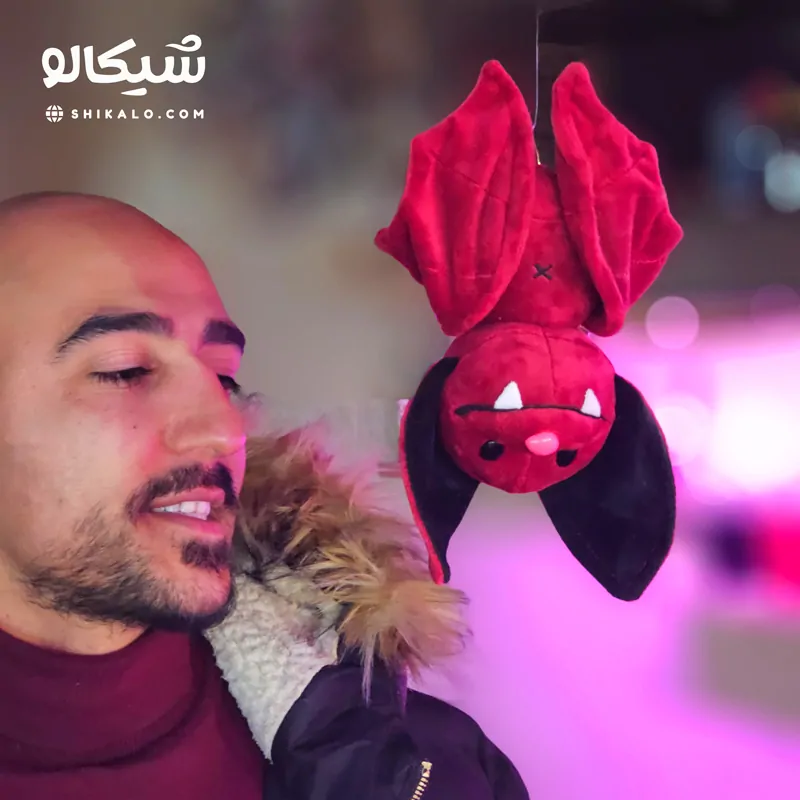 عروسک خفاش قرمز و مشکی