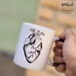 ماگ قلب پازلی با حرف دلخواه کد 14 - تصویر 2