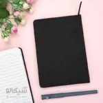 دفتر خط دار مشکی کوچک